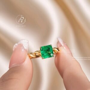 Ring ,  Inlay 1.5 carat lab grown gemstones / us size